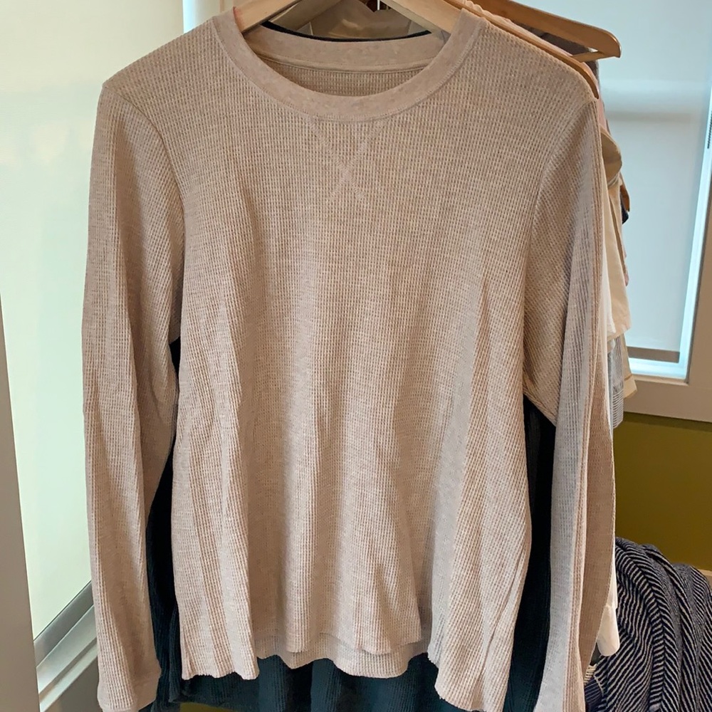 Everlane waffle tee - Size XL - oatmeal